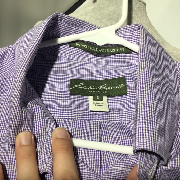 Eddie Bauer Wrinkle Free Relaxed Fit Oxford (A) - Picture 3 of 6